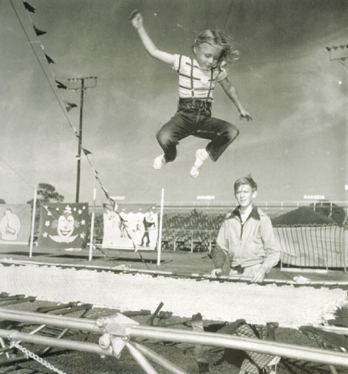 free vintage circus trampoline photo