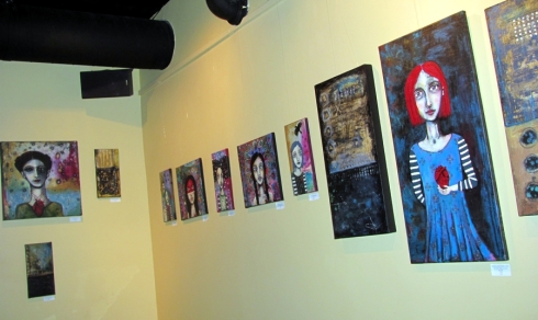 alicia caudle art show at radio room on alberta